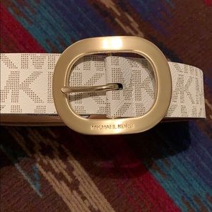 LAST CHANCE! Michael Kors White MK Belt
